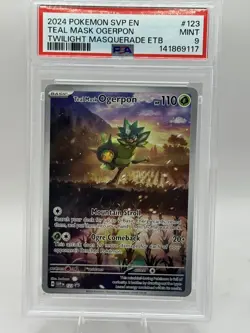 Teal Mask Ogerpon 123 Sv: Scarlet & Violet Promo Cards Holo PSA 9 - Image 1