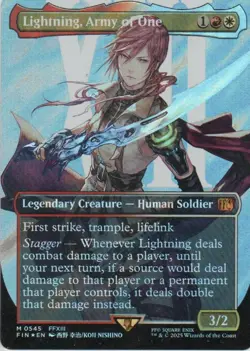 MTG: Final Fantasy: Surge Foil Borderless Lightning, Army of One (0545): LP Con - Image 1