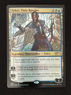 1x MTG Teferi, Time Raveler (Stained Glass, Foil) - (SLD) #526 - Magic - Image 1