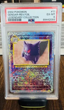 Pokemon Gengar Legendary Collection Reverse Holo Rare #11 PSA 6 EX-MT 2002 - Image 1