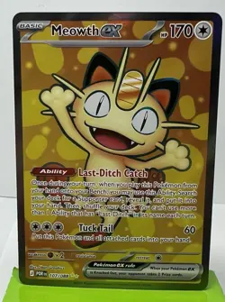 🔥 2026 POKEMON MEOWTH EX FULL ART# 107/088 PERFECT ORDER NM - Image 1