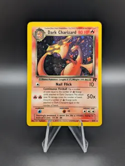 Pokemon TCG Team Rocket Dark Charizard Unlimited Holo Rare 4/82 - Image 1