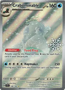 Pokemon TCG Crabominable (Holiday Calendar) 149/142 Holo NM - Image 1