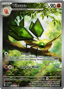 Pokemon TCG Vibrava Holo SV08: Surging Sparks 206/191 VLP - Image 1