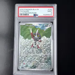 2025 POKEMON BLK EN-BLACK BOLT ILLUSTRATION RARE #142 PAWNIARD PSA 9 - Image 1