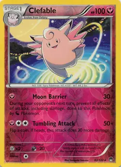CLEFABLE 82/122 R BREAKPOINT POKEMON REVERSE HOLO HP - Image 1