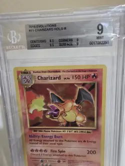 Pokemon - 2016 Evolutions Charizard Beckett 9 Mint #11 Holo Rare with Subgrades! - Image 2