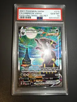 2021 Pokemon Evolving Skies Umbreon VMAX PSA 10 Gem Mint #215 Englisch - Image 1