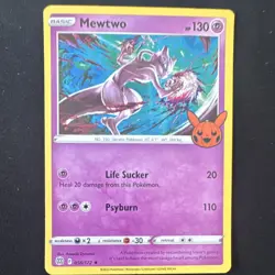 Pokemon Mewtwo 056/172 Holo Promo Trick or Trade Basic Psyburn Life Sucker - Image 1
