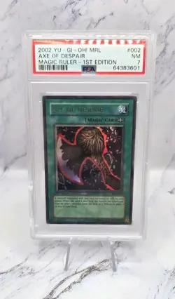 2002 Yu-Gi-Oh! Axe of Despair MRL-002 1st Edition Ultra Rare PSA 7 - Image 1
