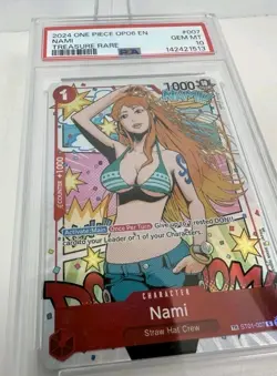 2024 One Piece OP06 En Nami Treasure Rare #007 PSA 10 Gem Mint - Image 5