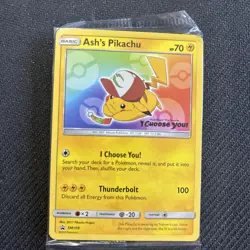 Pokemon TCG Ash's Pikachu Sealed Promo Card SM108 I Choose You Movie - Image 1