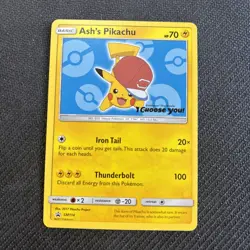 Pokemon Pikachu Card SM114 Black Star Promo 'I Choose You!' Ash's Pikachu - Image 1