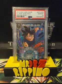 Dragon Ball Super Card Game BT3-033 SPR Ultra Instinct Son Goku Card PSA 10 - Image 1