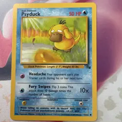 Pokemon Psyduck 53/62 Fossil 50 HP Common Regular Card English Unlimited - Image 1