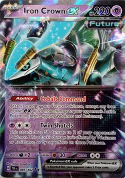 081/162 IRON CROWN EX DOUBLE RARE TEMPORAL FORCES POKEMON CARD - Image 1