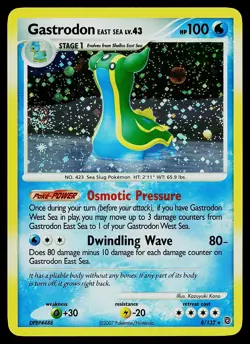 Pokemon Card - Gastrodon East Sea Secret Wonders 8/132 Holo Rare SWIRL - Image 1