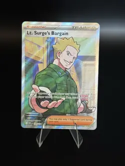 Lt. Surge’s Bargain 170/132 Secret Rare Pokemon Card Mega Evolution NM - Image 1