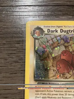 2000 Pokemon Team Rocket Dark Dugtrio Holo 6/82 LP Vintage Rare Card - Image 2