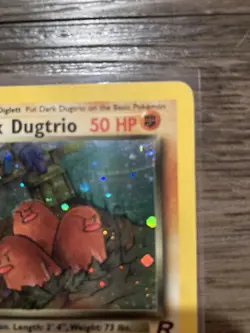 2000 Pokemon Team Rocket Dark Dugtrio Holo 6/82 LP Vintage Rare Card - Image 5