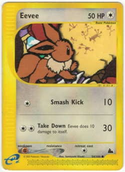 Eevee 54/144 Non Holo Common MP Pokemon Card HQ Scan - Image 1