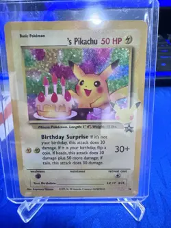 Pokemon TCG Birthday Pikachu Trading Card #24 Celebrations Classic Collection - Image 1