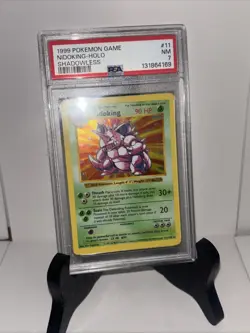 Pokemon Nidoking Holo Rare Shadowless 11/102 Base Set Vintage 1999 PSA 7 NM Card - Image 1