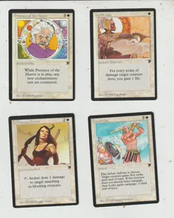 Lot x4 cards LEGENDS MAGIC MTG ENGLISH 1994 NM Spirit Link, Rapid Fire, Presence - Image 1
