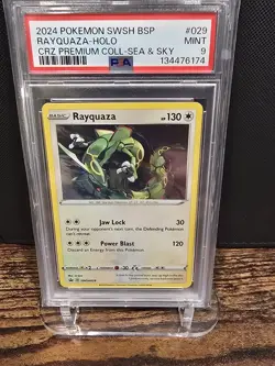 PSA 9 2024 POKEMON PROMO | CROWN ZENITH PREM. COLL. SEA & SKY RAYQUAZA-HOLO 029 - Image 1