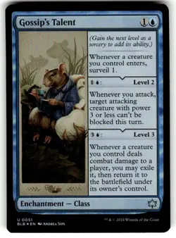 FOIL MTG Gossip's Talent Bloomburrow Regular - Image 1