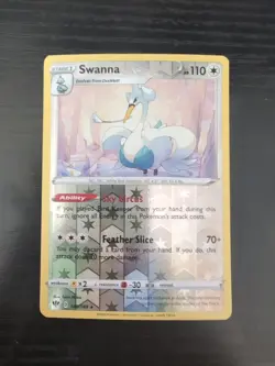 2020 Pokemon Swanna 149/189 Swsh03: Darkness Ablaze Reverse Holo - Image 1