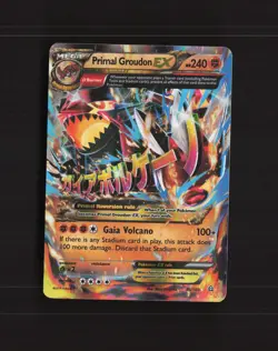 Primal Groudon EX 86/160 Primal Clash Ultra Rare Holo Pokemon Card DMG - Image 1