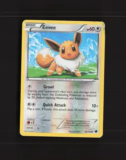Eevee 89/116 Plasma Freeze Reverse Holo Pokemon Card DMG - Image 1
