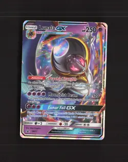 Lunala GX SM17 Sun & Moon Black Star Promo Holo Pokemon Card DMG - Image 1
