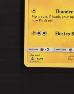 Pikachu SM76 Sun & Moon Black Star Promo Holo Pokemon Card MP - Image 5
