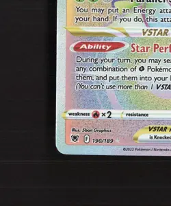 Hisuian Lilligant VSTAR 190/189 Astral Radiance Secret Rare Pokemon Card NM - Image 5