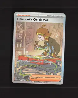 Clemont's Quick Wit 243/191 Surging Sparks Full Art Ultra Rare Pokemon Card NM - Image 1