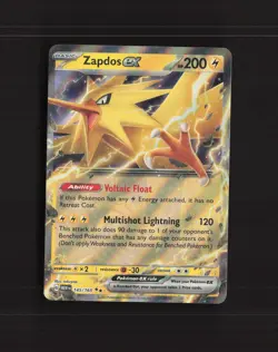 Zapdos ex 145/165 Scarlet & Violet 151 Ultra Rare Holo Pokemon Card NM - Image 1