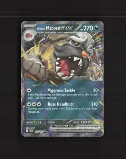Arven's Mabosstiff ex 139/182 Destined Rivals Ultra Rare Holo Pokemon Card NM - Image 1