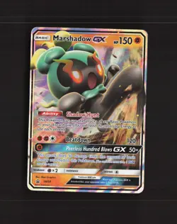 Marshadow GX SM59 Sun & Moon Black Star Promo Holo Pokemon Card LP - Image 1