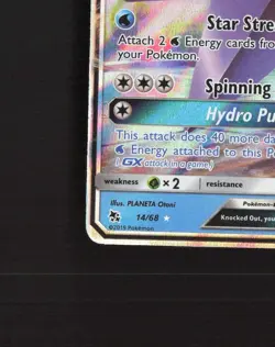 Starmie GX 14/68 Hidden Fates Ultra Rare Holo Pokemon Card DMG - Image 5