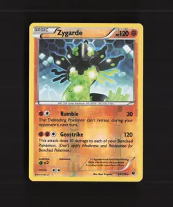 Zygarde 53/124 Fates Collide Reverse Holo Pokemon Card DMG - Image 1