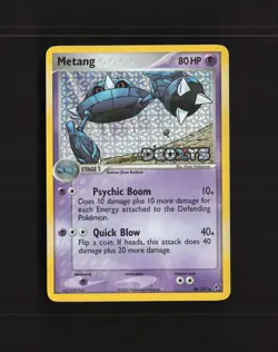 Metang 40/107 EX Deoxys Reverse Holo Stamped Pokemon Card LP - Image 1