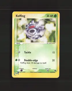 Koffing 54/109 EX Ruby & Sapphire Reverse Holo Pokemon Card DMG - Image 1