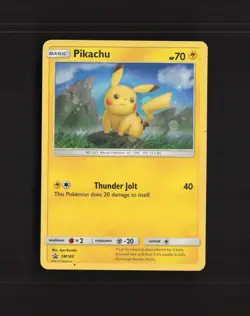 Pikachu SM183 Sun & Moon Black Star Promo Holo Pokemon Card MP - Image 1