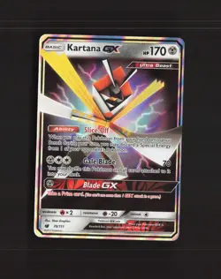 Kartana GX 70/111 Crimson Invasion Ultra Rare Holo Pokemon Card MP - Image 1