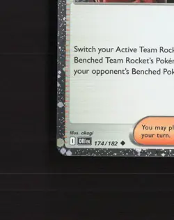 Team Rocket's Giovanni 174/182 Destined Rivals Cosmos Holo Rare Pokemon Card NM - Image 5