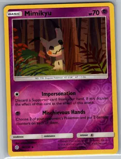 Mimikyu 96/236 Reverse Holo SM - Cosmic Eclipse - Pokemon Card - NM - Image 1