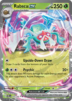 Rabsca ex 025/182 Double Rare Destined Rivals Pokemon Near Mint - Image 1