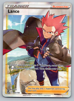 Lance Pokemon Silver Tempest 192/195 Full Art Ultra Rare NM - Image 1